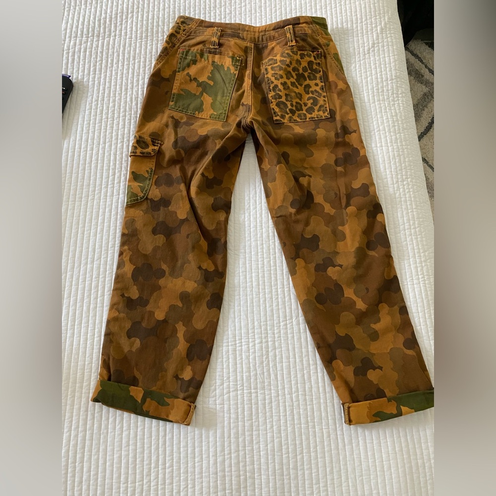 Anthropologie Brown Camouflage Wanderer Cargo Pants